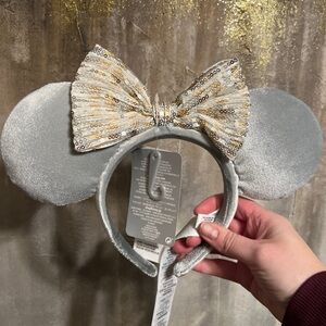Disney parks silver velvet Minnie Ears